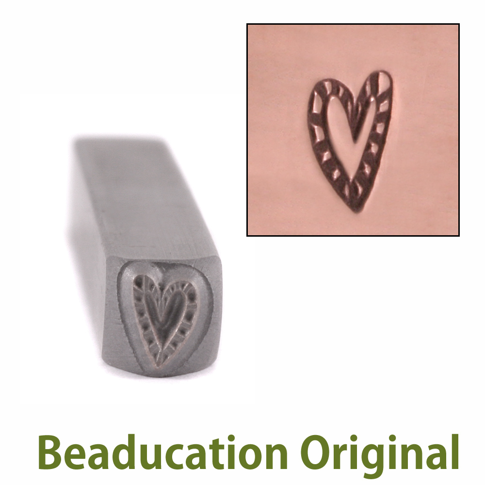 Metal Stamping Tools Zebra Heart Metal Design Stamp-Beaducation Original
